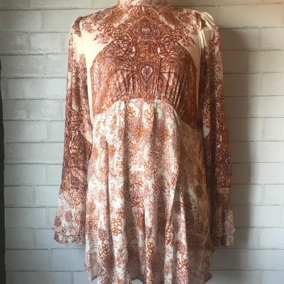 FREE PEOPLE LADY LUCK IVORY TUNIC NWT - Picture 3 of 5